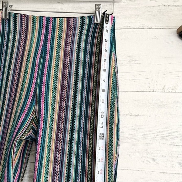 PRIMI Striped Multi color Two Piece Crop Tube Top and High Waisted Flare Pants - Picture 10 of 13